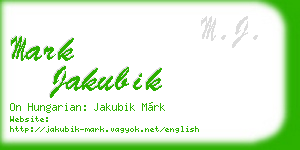 mark jakubik business card